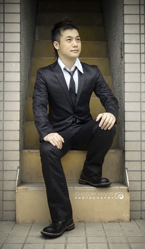 dance artist at on the stairs in tokyo japan