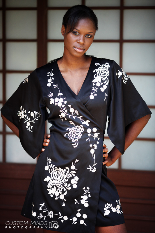 at the japanese gardens in hermann park