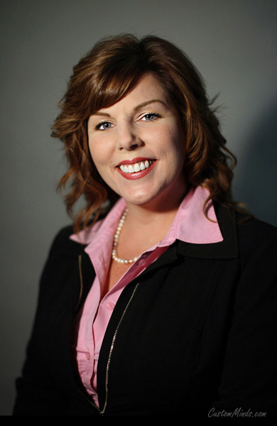 corporate portrait of business woman in a suit