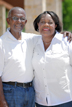 grandparents smiling in kingwood portrait