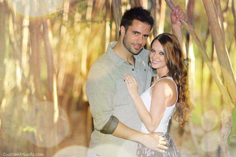 happy couple at memorial park