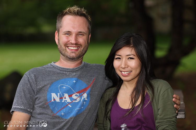 husband and wife at the park