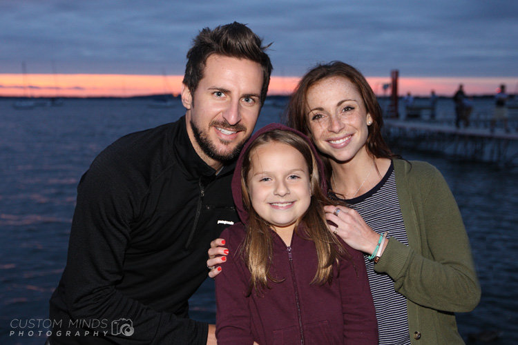 family portrait at the beach