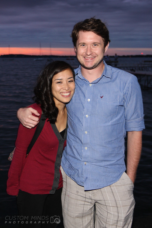 husband and wife at the beach