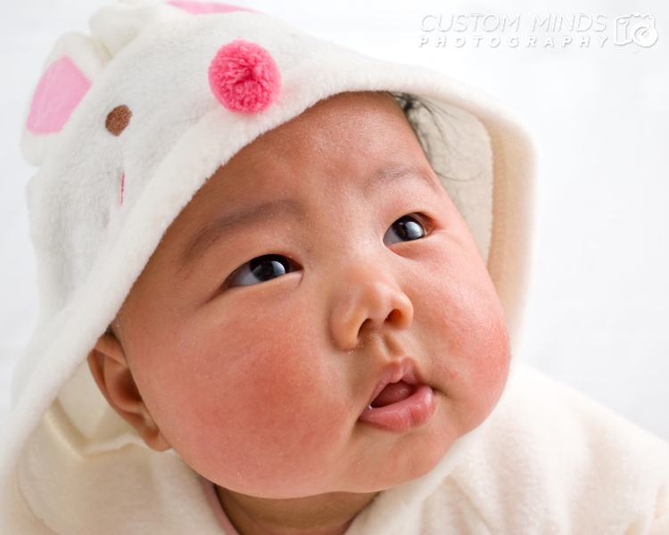 baby in rabbit jumper