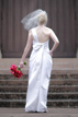 Bride enters St. Paul's United Methodist Church in Houston Texas