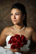 Bride with roses in our Houston Photography Studio