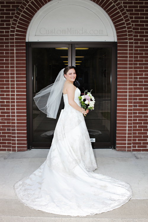 Going to the chapel on her wedding day in Tomball Texas