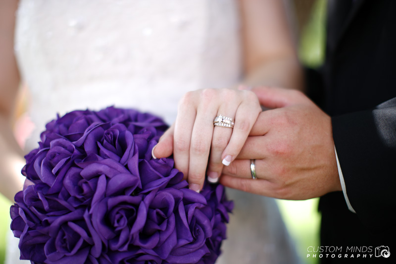 Displaying the rings after the wedding ceremony