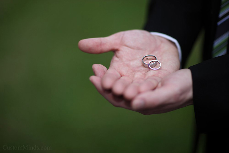 Best man hold the rings for the Bride and Groom