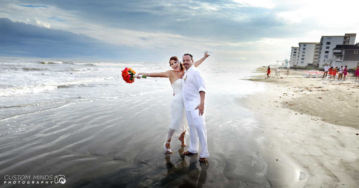 Just Married on the beach near Surfside