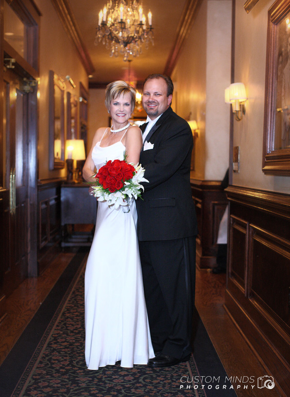 Bride and Groom at Maggiano's Little Italy Restaurant near the Houston Galleria