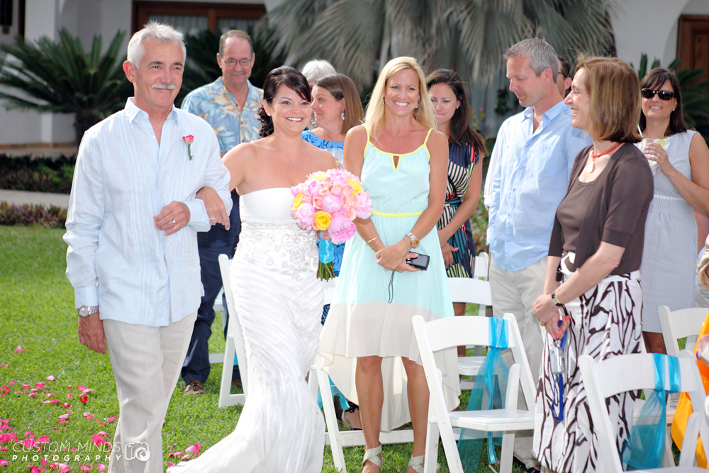 Father walks his daughter to the altar
