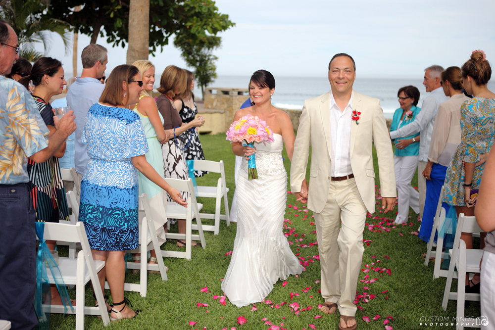 Bride and Groom leaving the altar