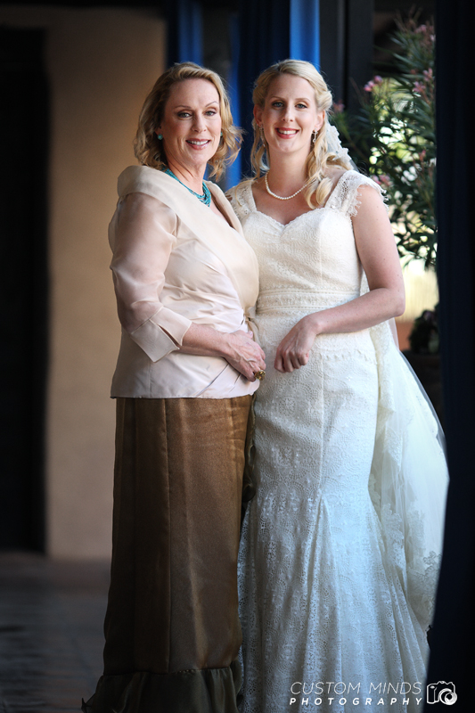 Bride and Mother of the Bride talking before the Wedding.