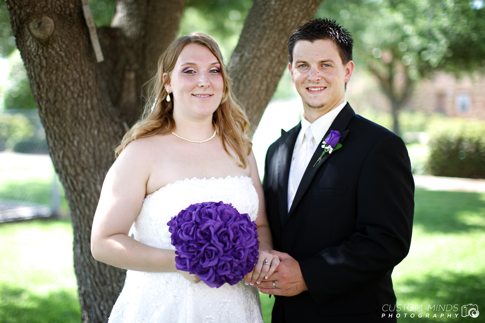 Bride and Groom near Spring Texas after the ceremony