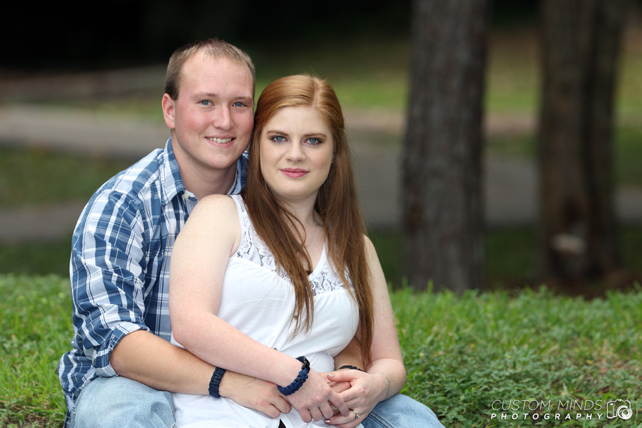Fun group of photos from an engagement session in Hermann Park
