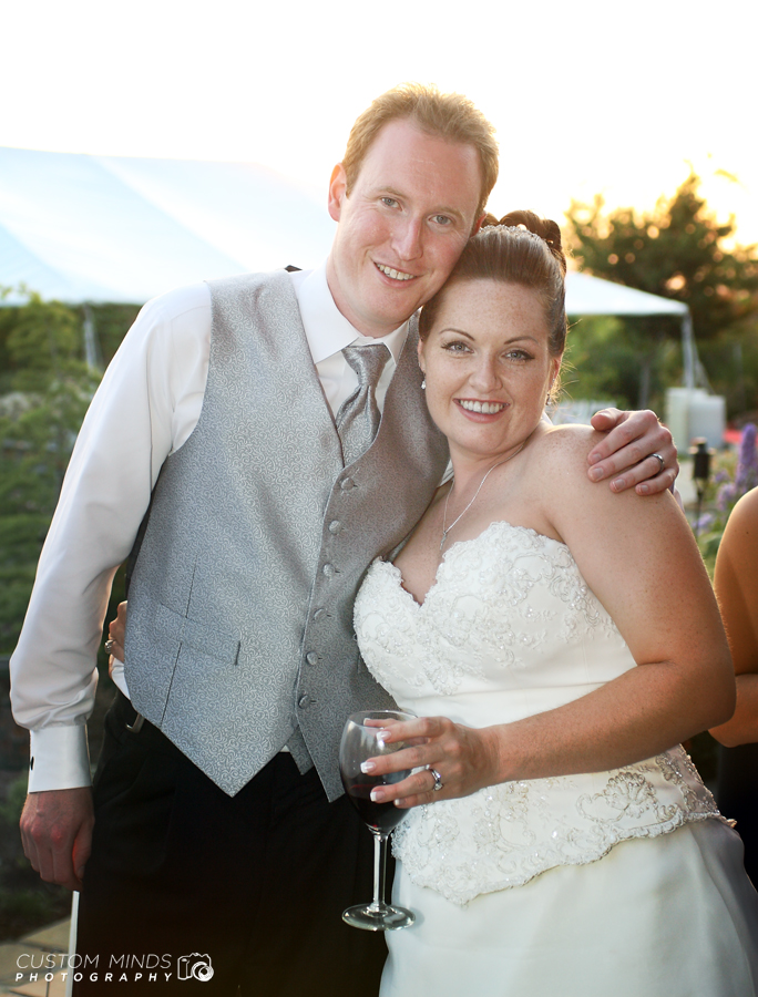 Bride and Groom celebrating at their wedding in Navasota Texas
