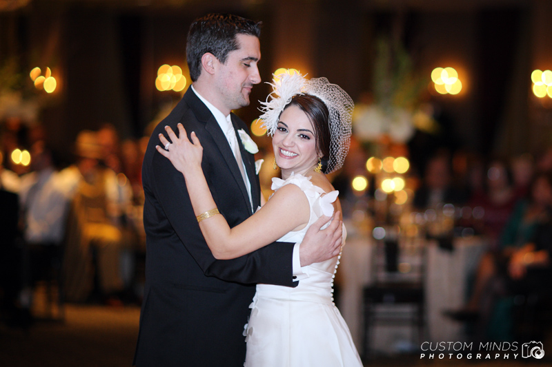 Bride and Groom having their first dance at Hotel Zaza in Houston Texas